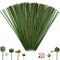 Floral Stem Wire, 100 Pcs, 2 Gauge, 10 Inch, Flower Stems, Artificial Green Crafts Wire Wreath Making Supplies for Flower DIY